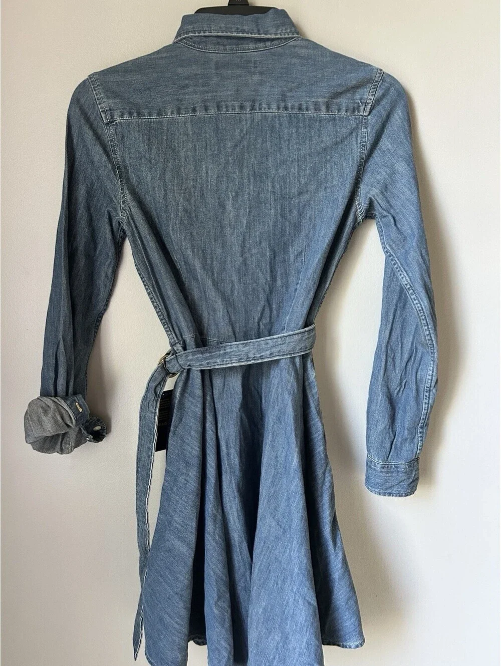 Polo Ralph Lauren Girls Denim Long Sleeve Belted Dress Size  14 Country  Western